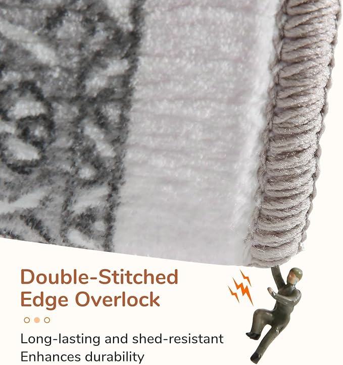 OPPODREAM Soft 6x9 Area Rugs, Washable Rug 6x9 with Non Slip Backing, Faux Cashmere Low-Pile 6 x 9 Carpet, Greenish Grey