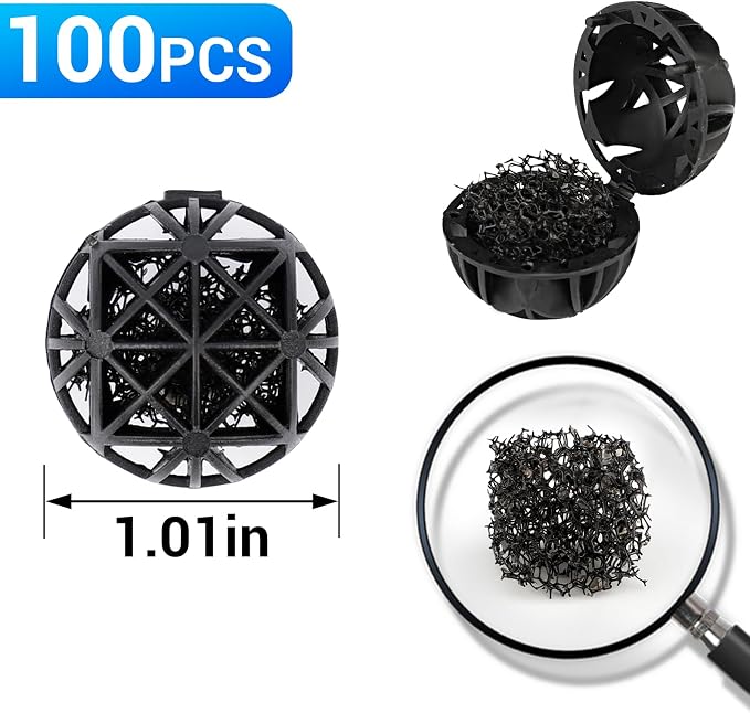 Segarty Aquarium Bio Balls, 1 inch Koi Pond Filter Media Bio Ball - Image 2
