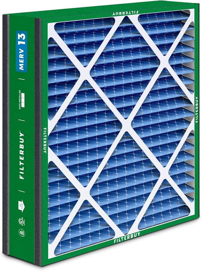 Filterbuy 20x25x5 Air Filter MERV 13 Optimal Smoke & Allergy Defense, Pleated - Image 9