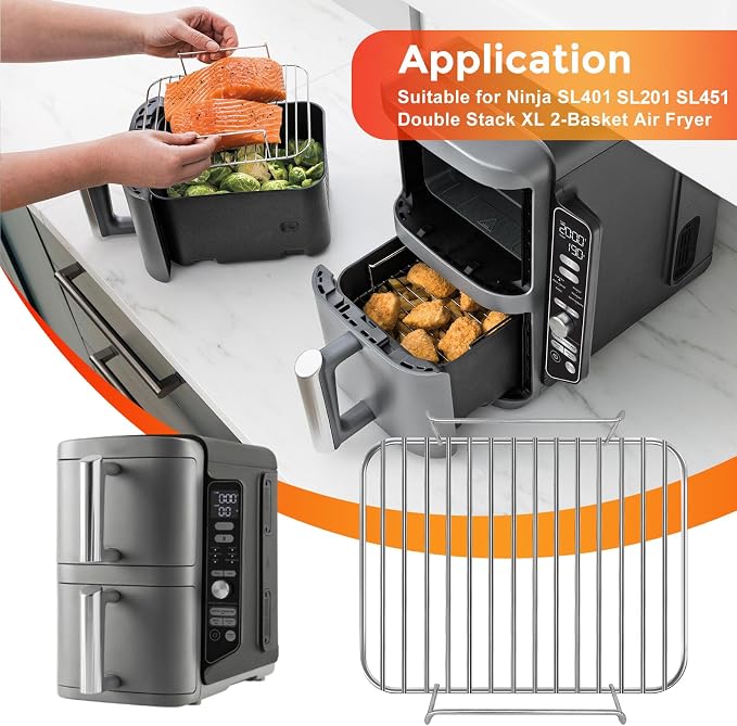 Air Fryer Replacement Parts for Ninja SL401 SL451 DoubleStack XL 2 Basket air - Image 3