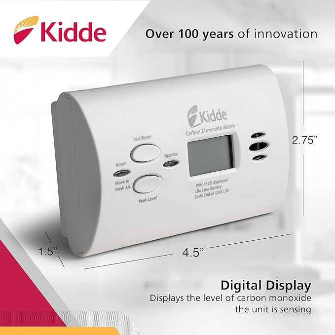 Kidde Carbon Monoxide Detector, AA Battery Powered CO Alarm - Image 3