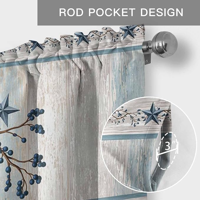 Texas Star Blue Curtain Valances - Image 5