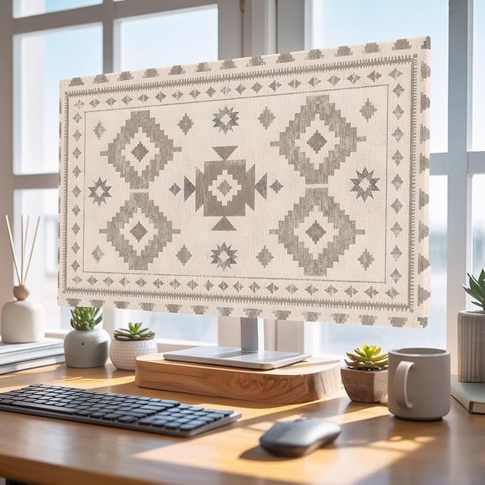 RetroTribal Geometric Southwestern Indoor TV Cover, Elastic TV Screen Protector - Image 4