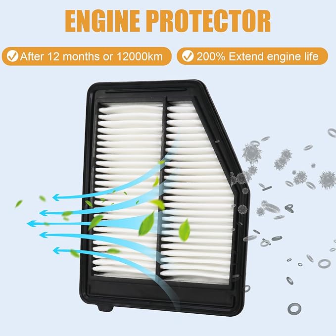17220-64A-A00 80291-TF3-E01 Air & Cabin Filter Compatible - Image 2
