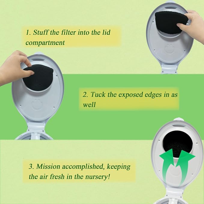 PurifyLogix Diaper Pail Deodorizers Activated Charcoal Filter Refills Compatible - Image 8