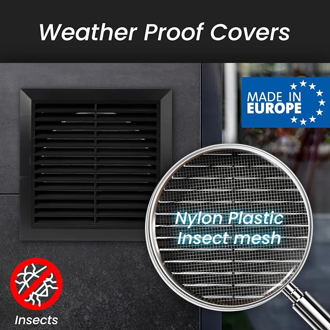 Repa Market 6 Inch Black Air Vent Cover - Image 3