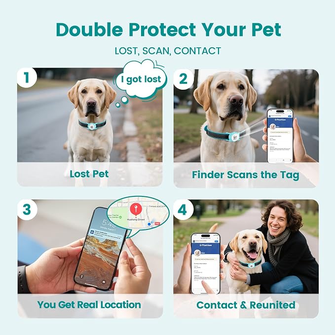 for AirTag Holder Dog Collar, Smart QR Code Holder - Image 4