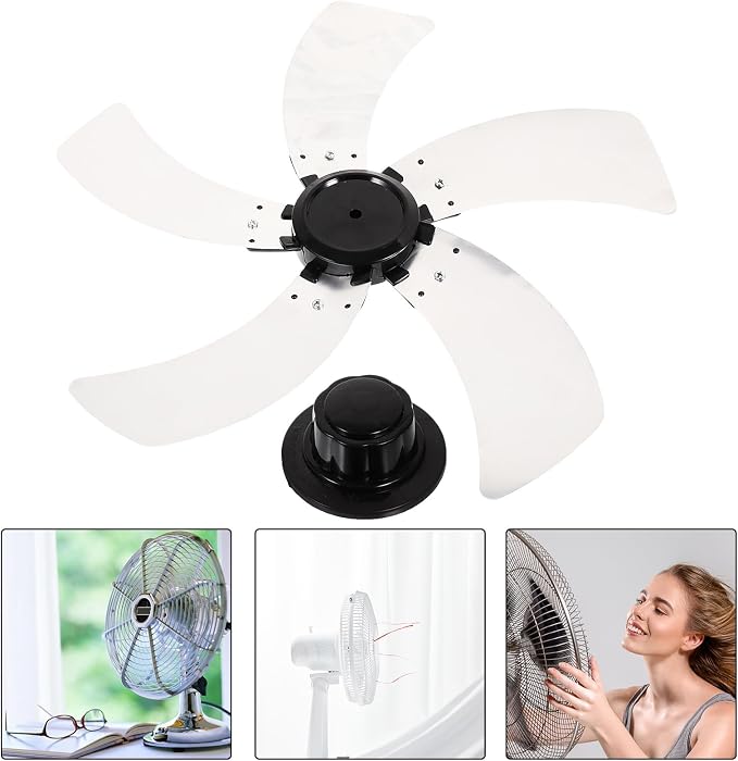 Ciieeo 16.9 Inch Electric Fan Blades Replacement 5 Leaves Metal Fan Blade - Image 5