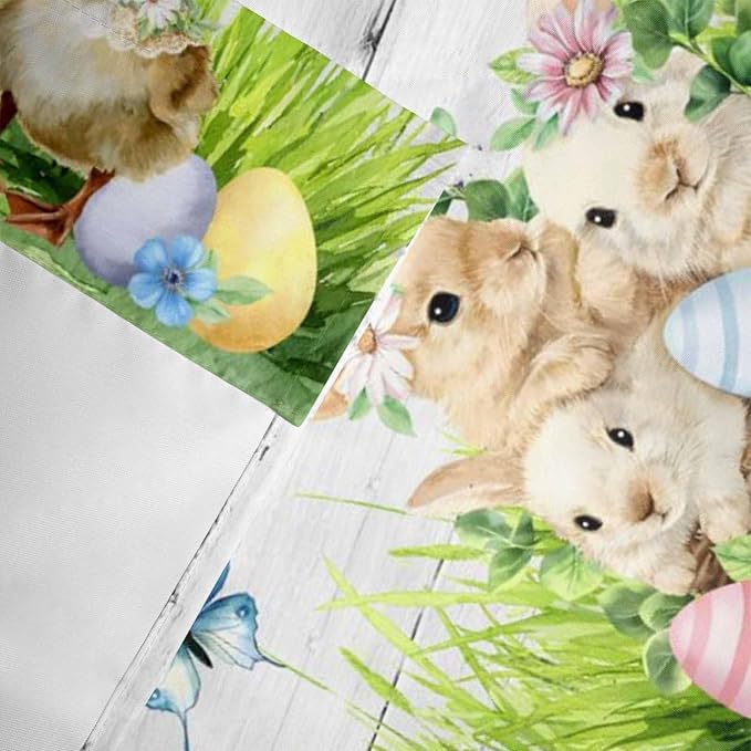 Easter Curtain Valances for Windows, Kitchen Valance Window Treatment, Spring - Image 6