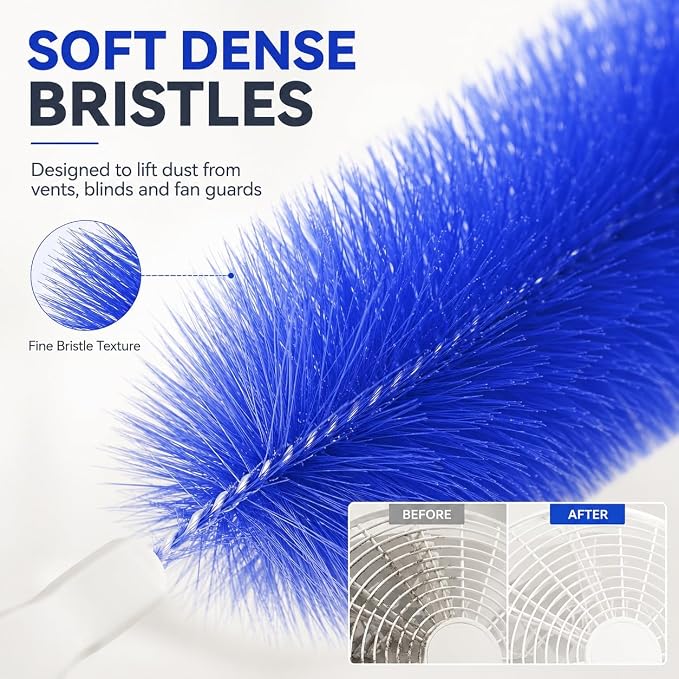 Bendable Microfiber Head, Reusable Dust Remover, Fan Cleaner Brush Washable - Image 4