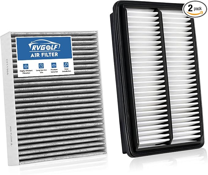 Engine+Cabin Air Filters Fit for 2018-2023 Hyundai Kona 1.6L 2.0L, 2020-2025 by RVgolf