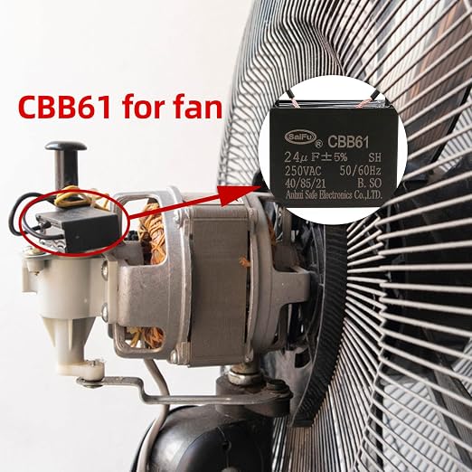 CBB61 Capacitor 24uf 250V AC Ceiling Fan 2 Wire 50/60Hz - Image 4