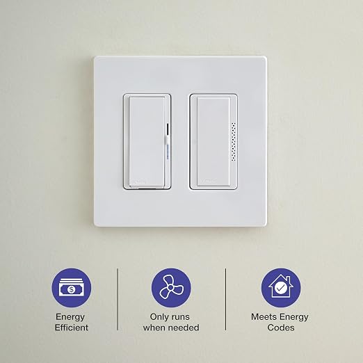 Lutron Humidity Sensor Switch, Bathroom Exhaust Fan, Automatic Moisture Control - Image 7
