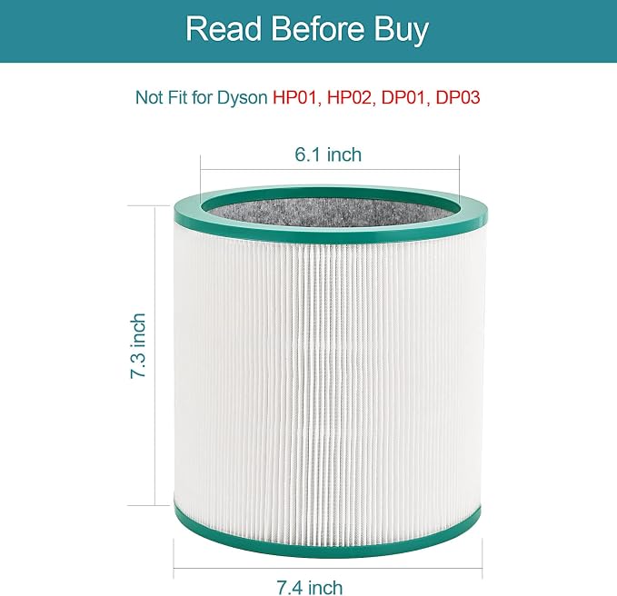 2 Pack Dyson TP02 Air Purifier True HEPA Filters Replacement - Image 5