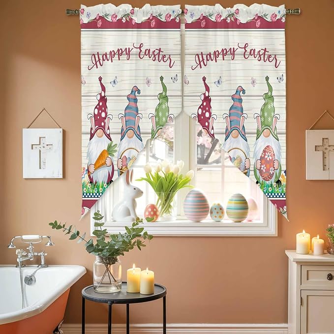 Swag Curtain, Happy Easter Gnomes - Image 3
