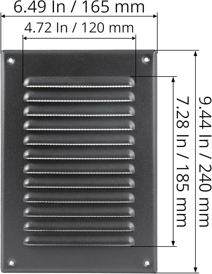 5" x 7" Inch Rectangular Ventilation Grille - Image 2