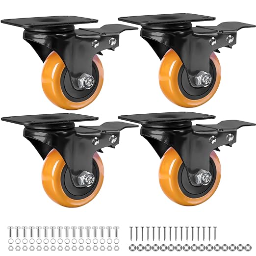 Finnhomy 3 Inch Caster Wheels Set of 4 by Finnhomy