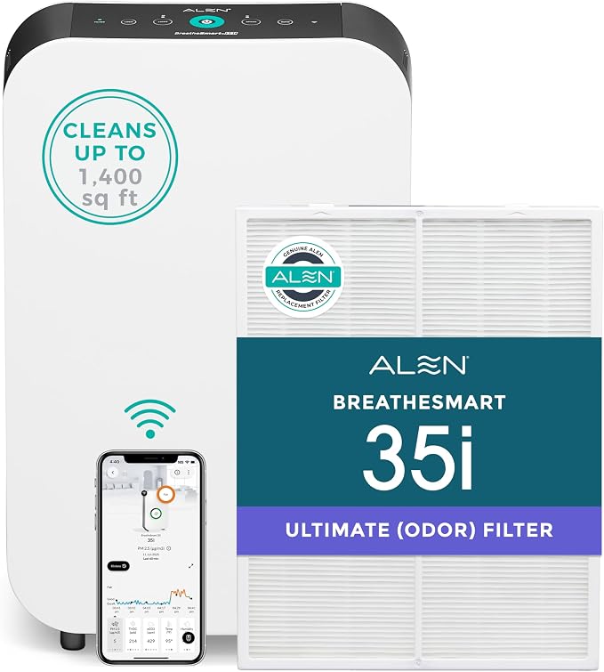 Alen 35i HEPA Air Purifier, Ultimate Filter, Covers 1, 400 Sq Ft | by AlenCorp