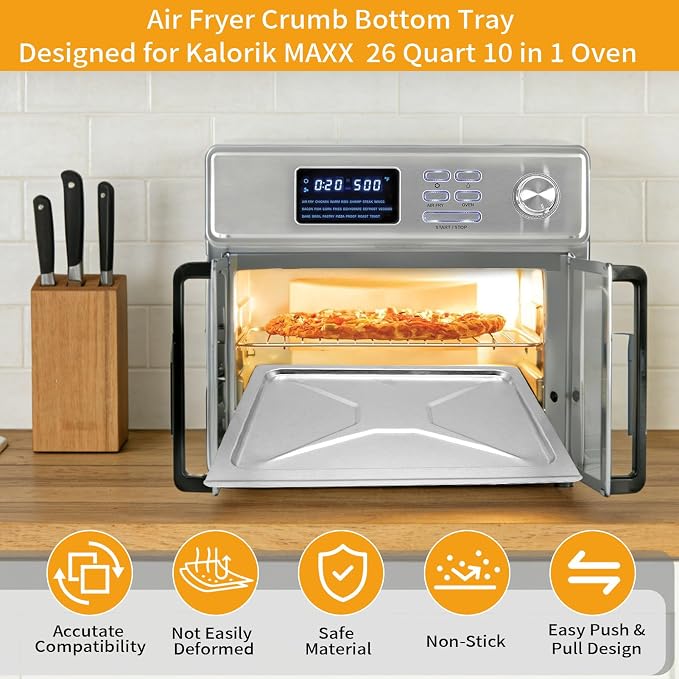 Air Fryer Drip Pan for Kalorik MAXX 26 Quart Air Fryer Oven Combo, 12.5×11×0.3 - Image 3