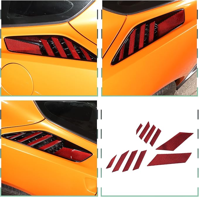 Real Carbon Fiber Car Fender Air Vent Trim Sticker - Image 6