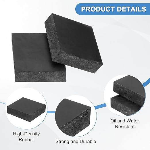 M METERXITY 4-Pack Rubber Anti Vibration Pads 2" Non-Slip Square Vibration - Image 2