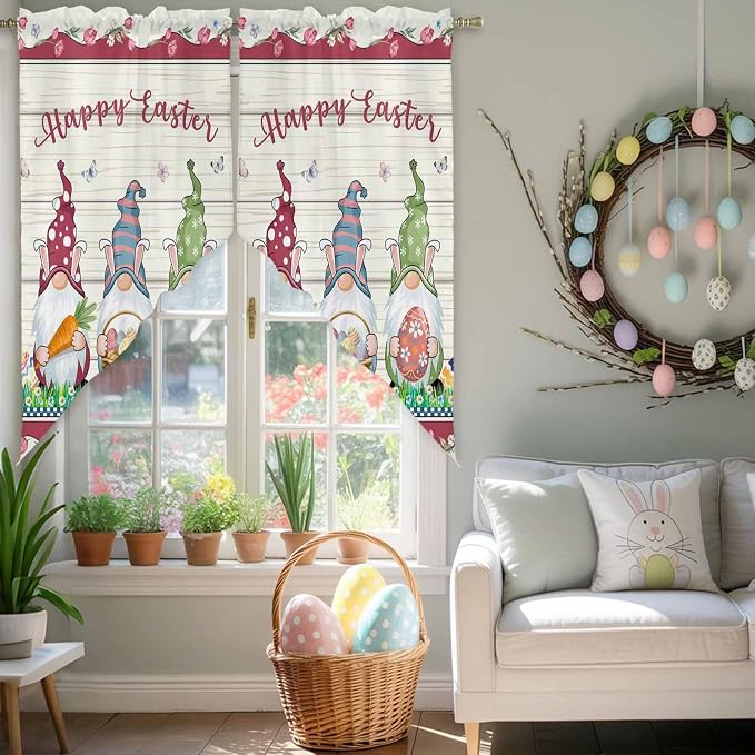 Swag Curtain, Happy Easter Gnomes - Image 4