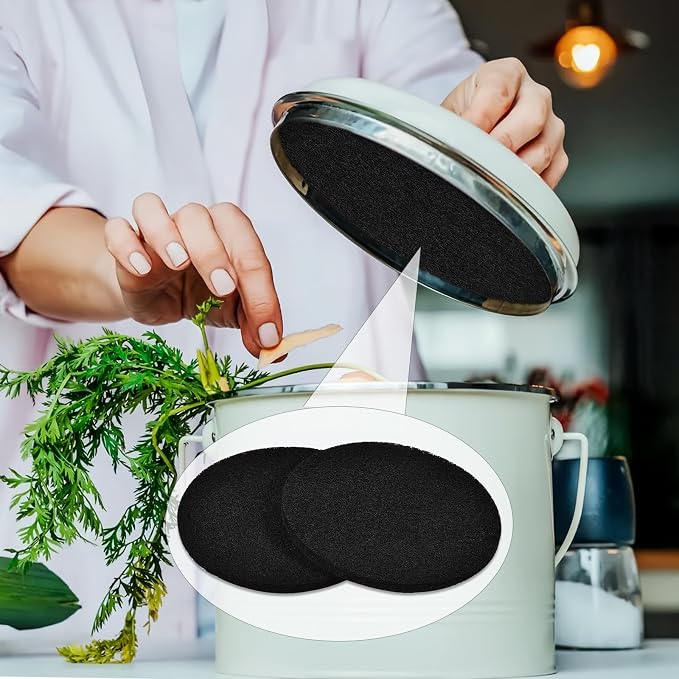 6Pcs 6.5 Inch Charcoal Filters for Kitchen Compost Bin, Replacement Activated - Image 7