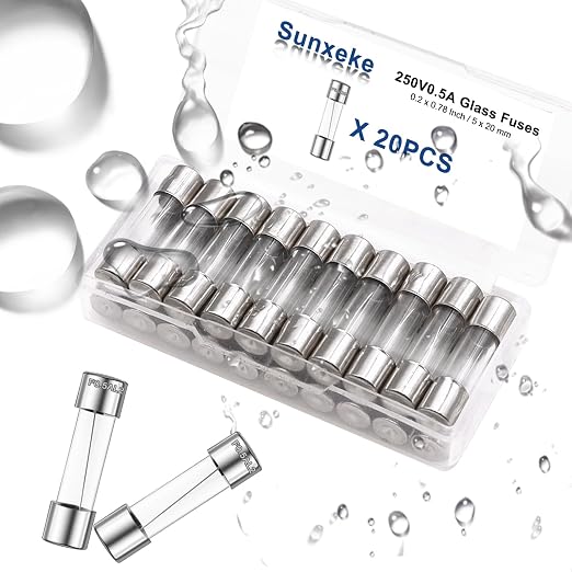 20PCS F0.5AL250V 5 x 20mm Fast Blow Glass Fuses 0.5A 0.5Amp 250V Glass Fuse - Image 4