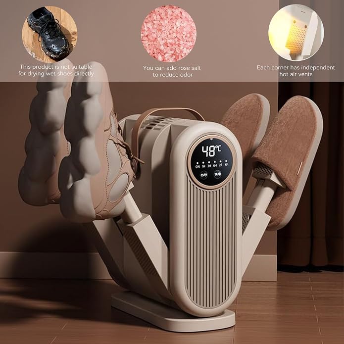 EXELIQ Shoe Dryer with Deodorizer and Warmer Quiet Portable Design - Image 7