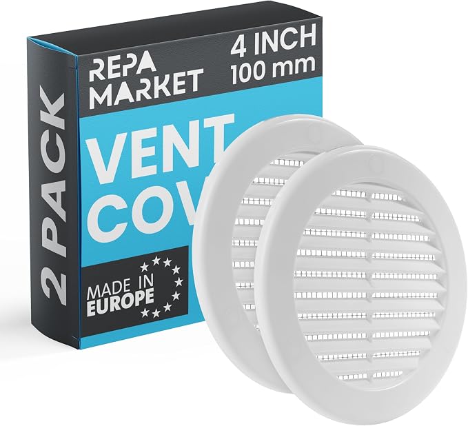 Repa Market 4 Inch White Round Air Vent Cover by RepaMarket