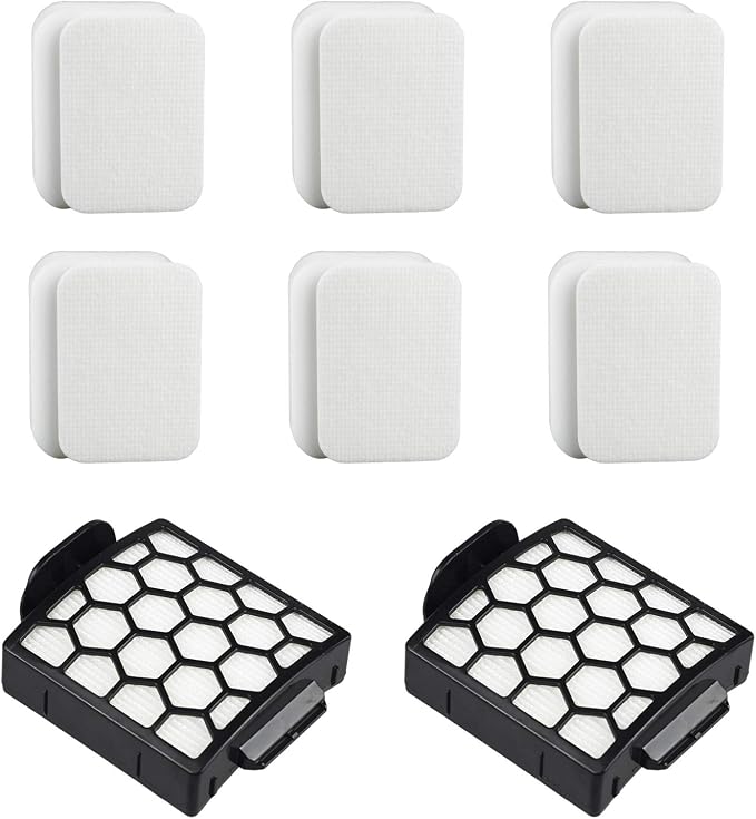 6 Foam Filter + 2 Hepa Filter Replacement by Pulluty