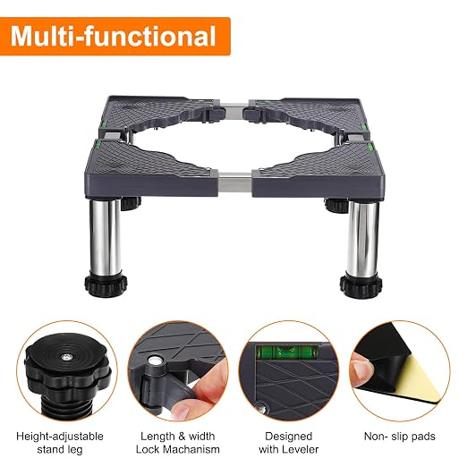 PATIKIL Mini Fridge Stand, 4 Strong Feet Laundry Stand Base Multi-Functional - Image 3