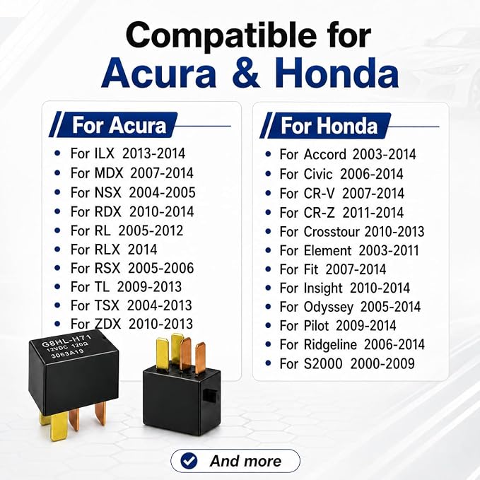 Relay G8HL-H71, 39794-SDA-A03 39794-SDA-A05 12VDC Automotive Relay - Image 6