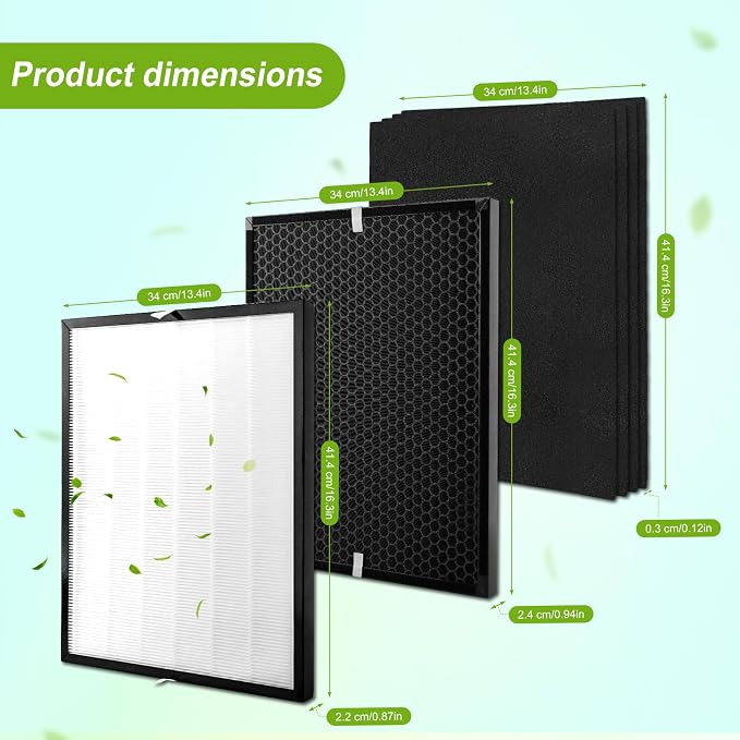 Air Replacement Filter Set for 3000 Air Purifier, - Image 2