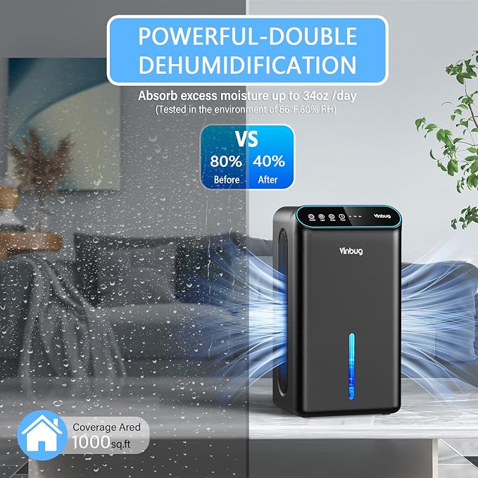 Dehumidifier for Home, Small Quiet Dehumidifiers - Image 3