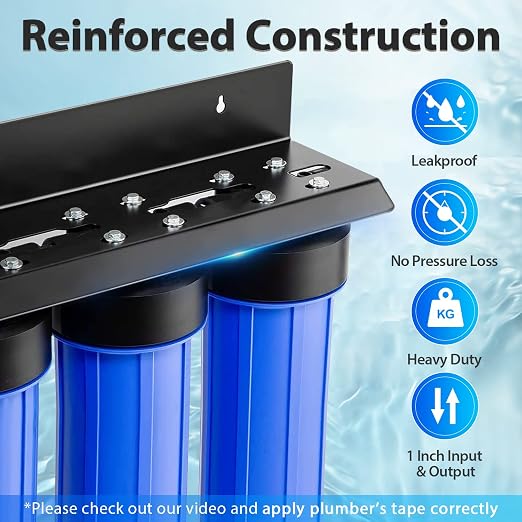 iSpring WGB32BM+AHPF12MNPT16X2 3-Stage Whole House Water Filter System - Image 2