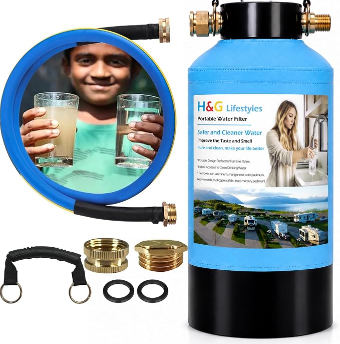 H&G Lifestyles RV Water Filter, Iron Filter by HGLifestyles