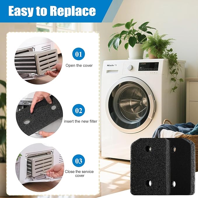 4PCS Dryer Replaces Sponge for T1/T2 9164761 Dryer Models, Tumble Dryer Heat - Image 4