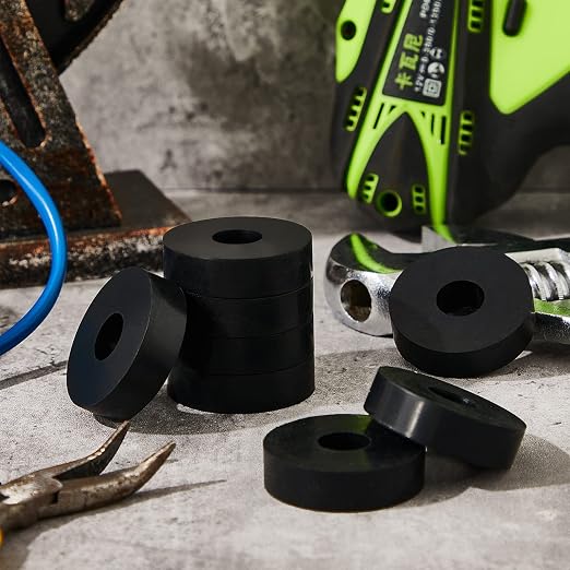 8 Pcs Rubber Isolation Pads Thick Rubber Washers 1.5 Inch OD 0.5 Inch ID 0.4'' - Image 7