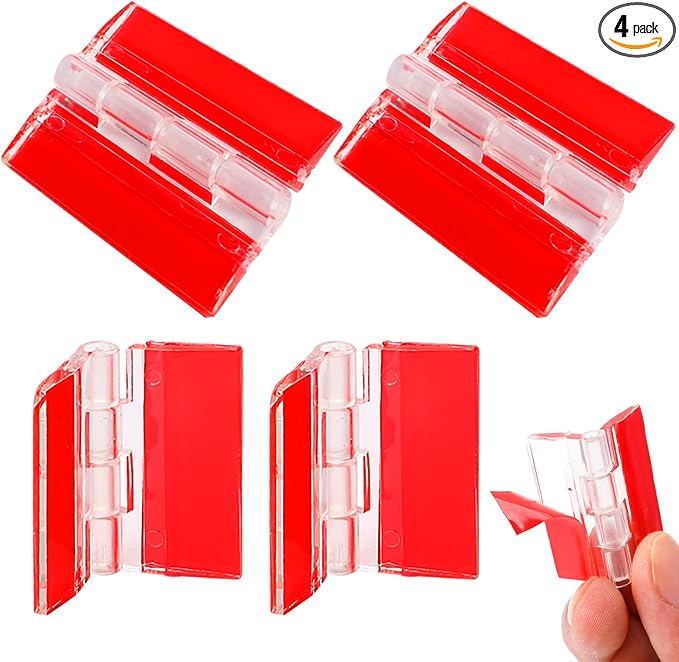 4 Pcs Transparent Plastic Hinges by Sliverdew