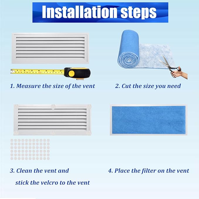 Air Vent Filters Roll, MERV 8 Triple Filtration Vent Filter Material - Image 4