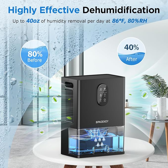 Dehumidifier, 106 OZ Water Tank Dehumidifiers - Image 5