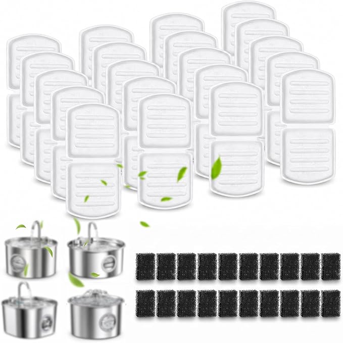 SORON 20 Pack Cat Water Fountain Filters Replacement, Compatible by SORON