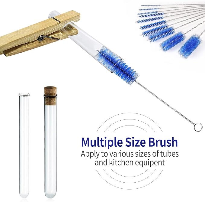 CiaraQ Bottle Cleaning Brushes, 8 Inch Nylon Tube Brush Set, Cleaner - Image 5