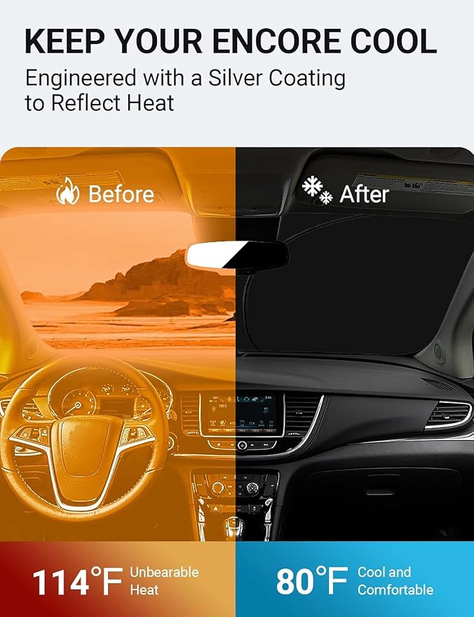 Proadsy 2026 Upgrade Front Windshield Sun Shade Foldable Sunshade Protector - Image 3