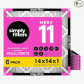 Simply 14x14x1 Air Filter, Merv 11, MPR 1000, 6 Pack, Furnace Air Filter by SimplyFilters