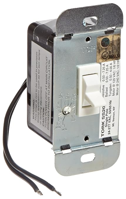 NSI SS20F Series SS Auto Off in-Wall Single Pole Time Switch by Global+Electrical+Supply