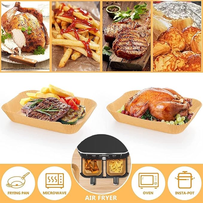 Air Fryer Liners for Ninja DZ201/ DZ401/ DZ550/ DZ090/ DZ100 100PCS Disposable - Image 5