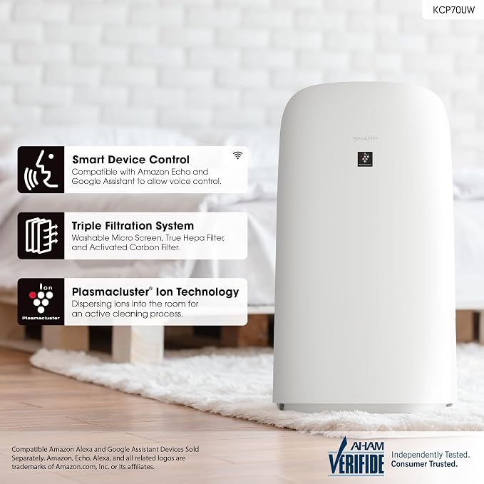 Sharp Smart Air Purifier with Humidifier Combo KCP70UW - Image 2