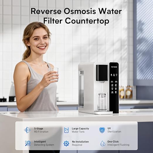 CT2 Reverse Osmosis Water Filter Countertop, 5-Stage RO Water Filtration System - Image 2